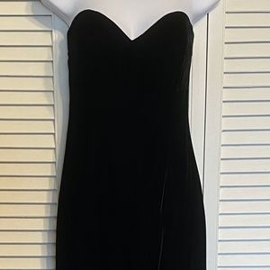 Black Velvet strapless gown / maxi dress
